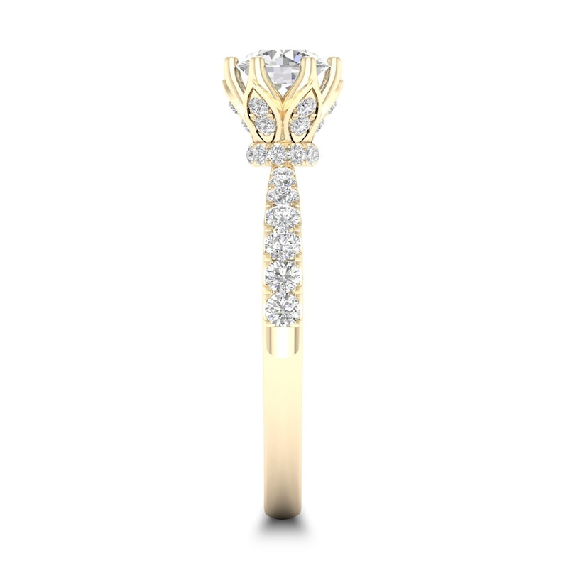 Diamond Ring 3/4 ct tw Round-cut 14K Yellow Gold