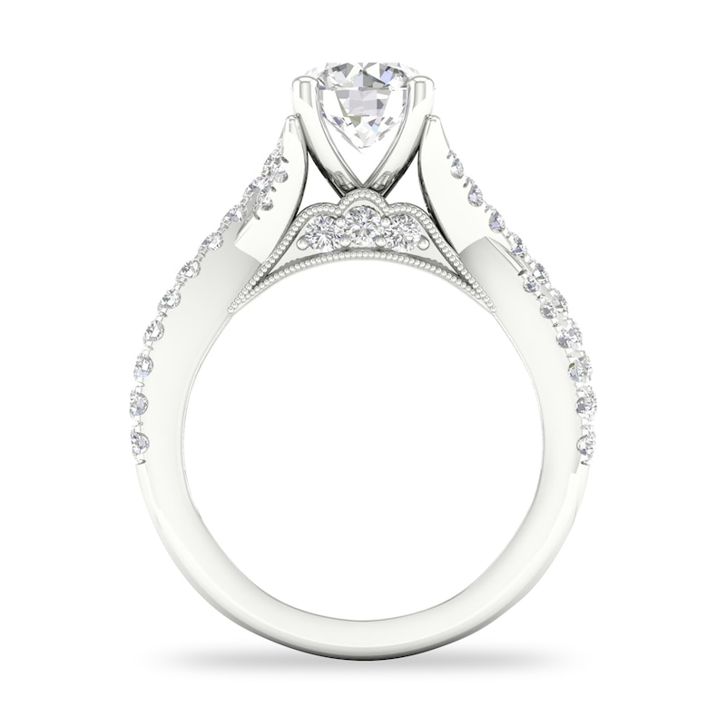 Diamond Ring 1-1/2 ct tw Round-cut 14K White Gold
