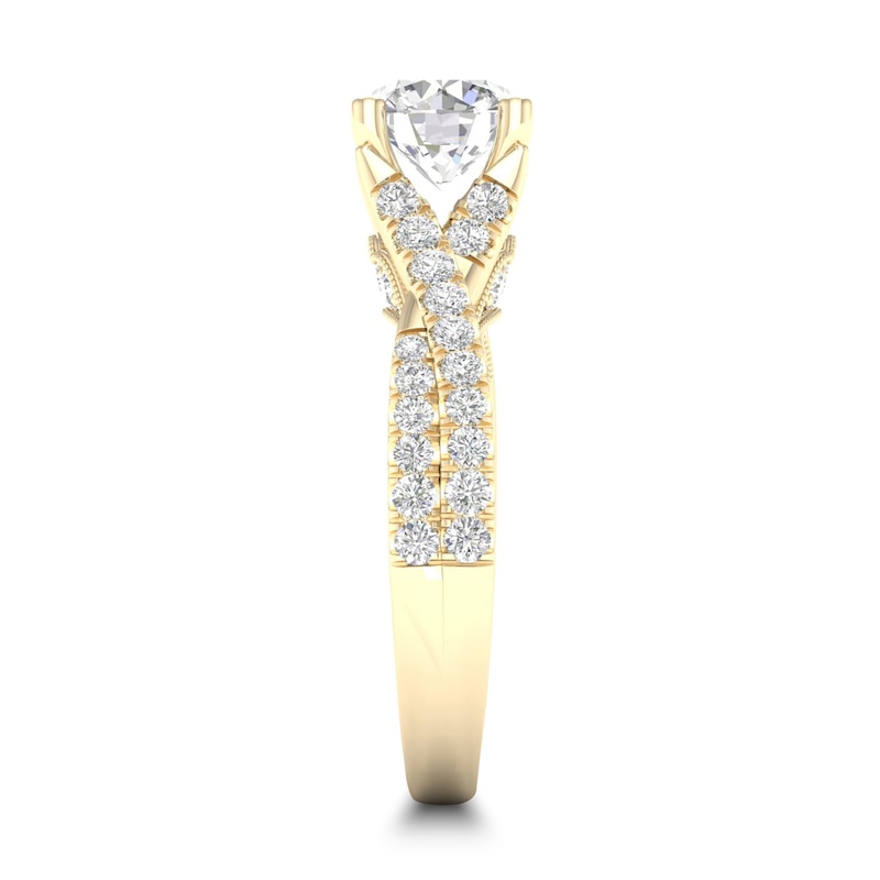 Main Image 3 of Diamond Ring 1-1/2 ct tw Round-cut 14K Yellow Gold