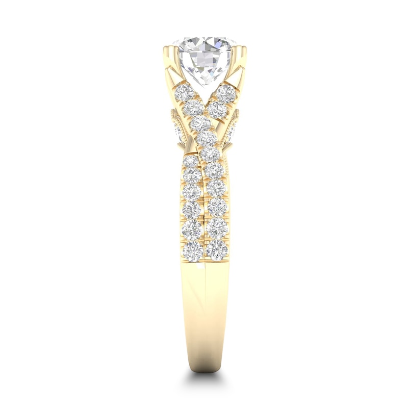 Diamond Ring 1-1/2 ct tw Round-cut 14K Yellow Gold