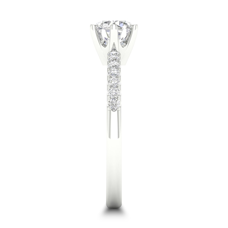 Main Image 2 of Diamond Engagement Ring 3/4 ct tw Round-cut 14K White Gold