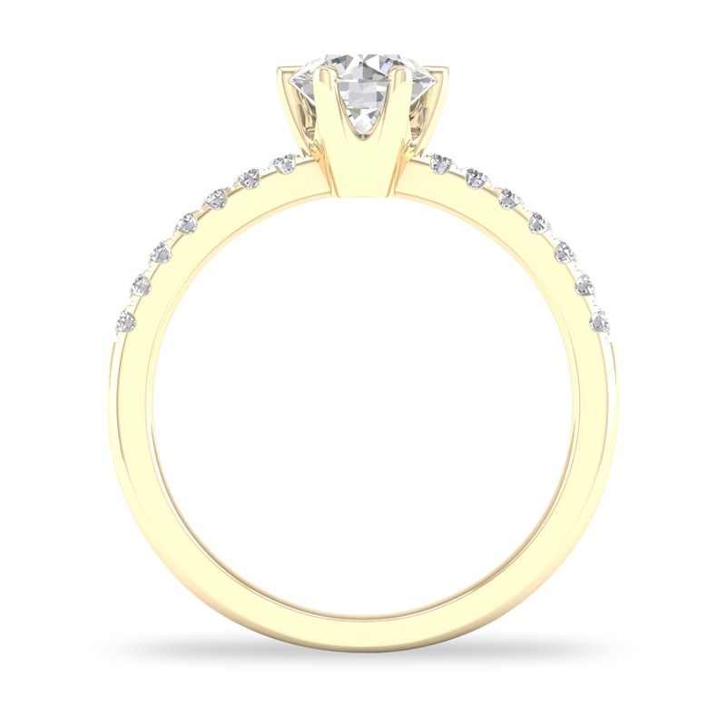 Diamond Ring 3/4 ct tw Round-cut 14K Yellow Gold