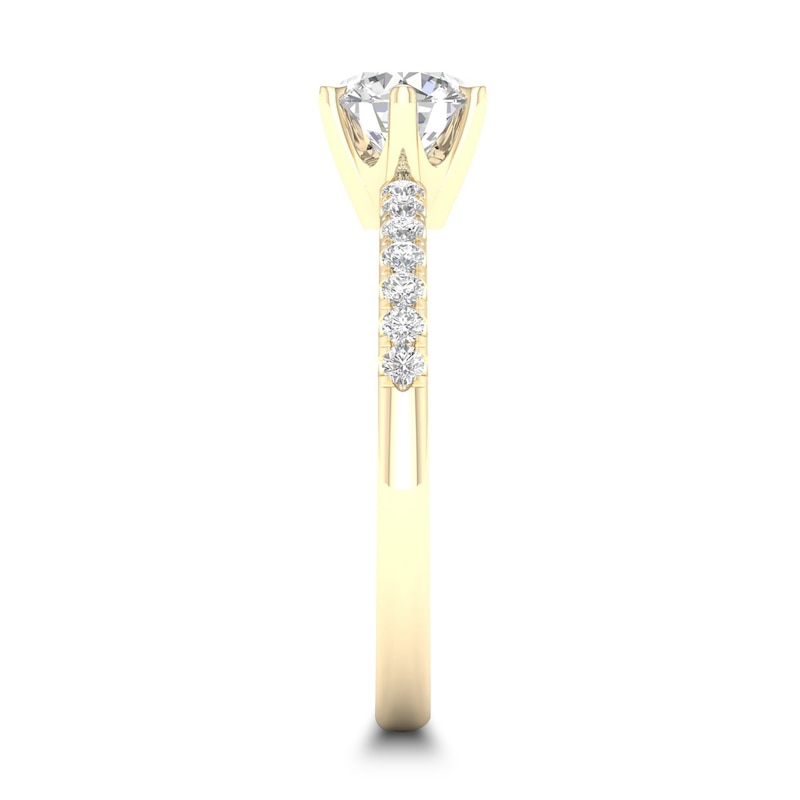 Diamond Ring 3/4 ct tw Round-cut 14K Yellow Gold