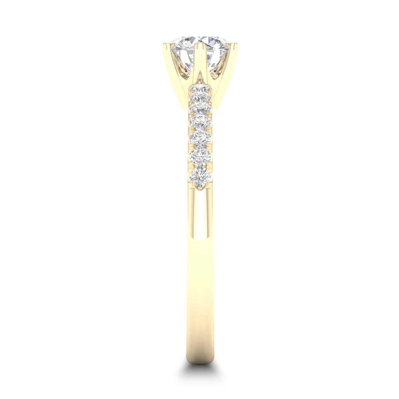 Main Image 3 of Diamond Ring 1/2 ct tw Round-cut 14K Yellow Gold