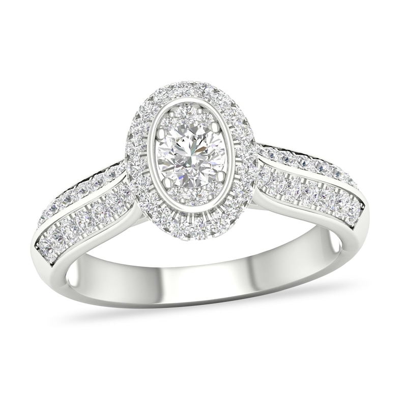 Main Image 1 of Diamond Engagement Ring 3/4 ct tw Round-cut 14K White Gold