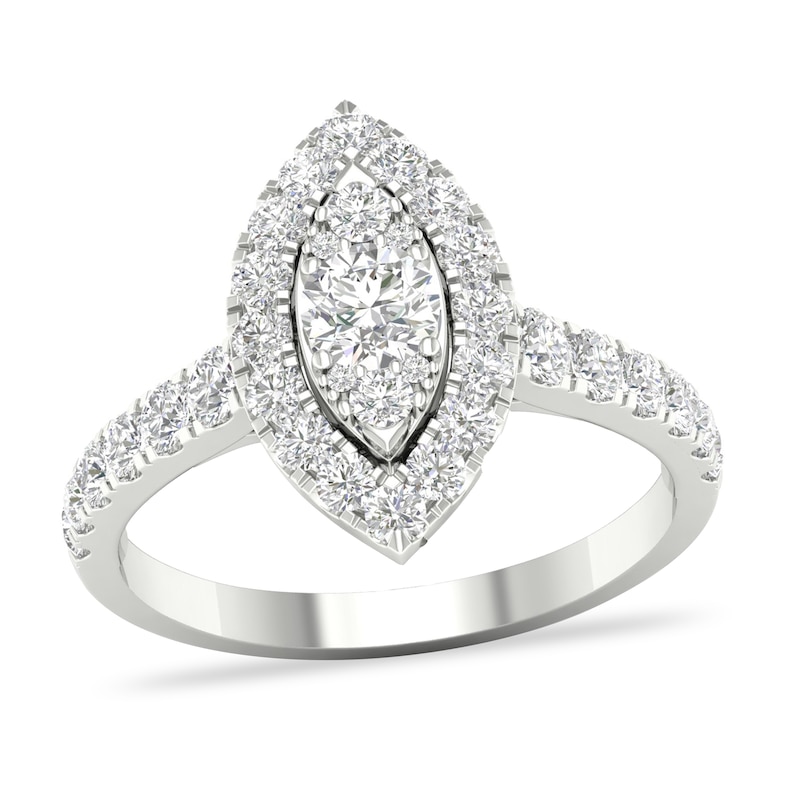 Main Image 1 of Diamond Engagement Ring 1 ct tw Round-cut 14K White Gold