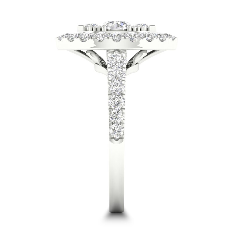 Main Image 2 of Diamond Engagement Ring 1 ct tw Round-cut 14K White Gold