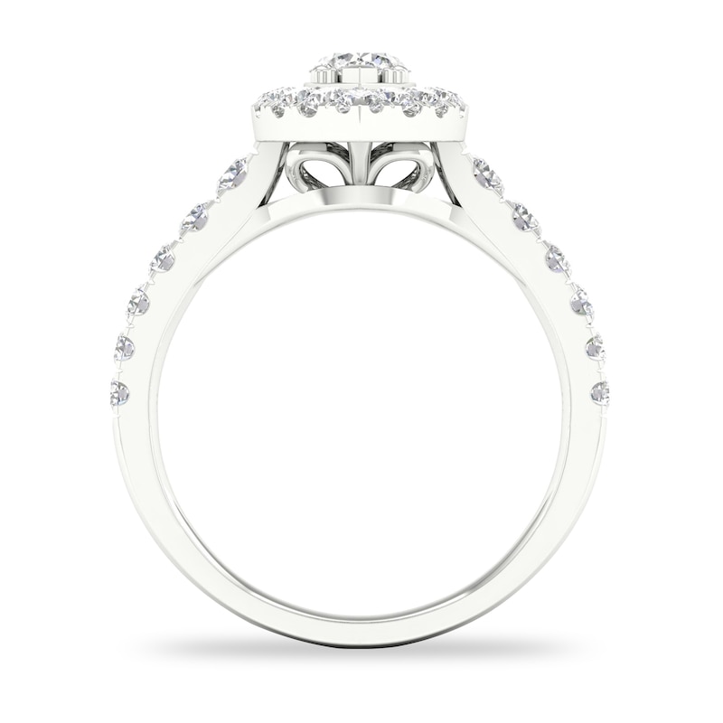 Main Image 3 of Diamond Engagement Ring 1 ct tw Round-cut 14K White Gold