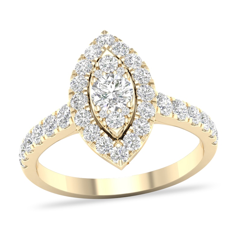 Diamond Ring 1 ct tw Round-cut 14K Yellow Gold