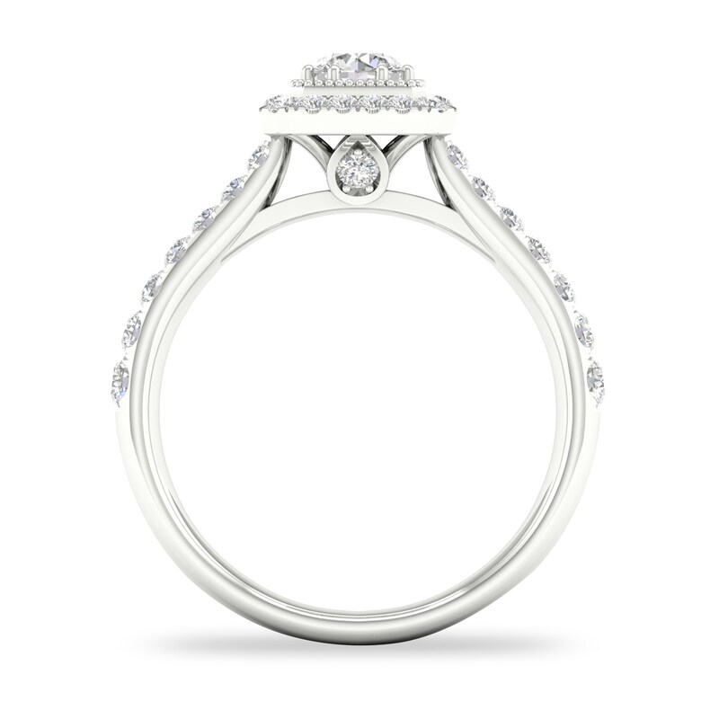 Diamond Engagement Ring 3/4 ct tw Round-cut 14K White Gold