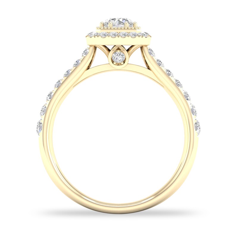 Diamond Ring 3/4 ct tw Round-cut 14K Yellow Gold