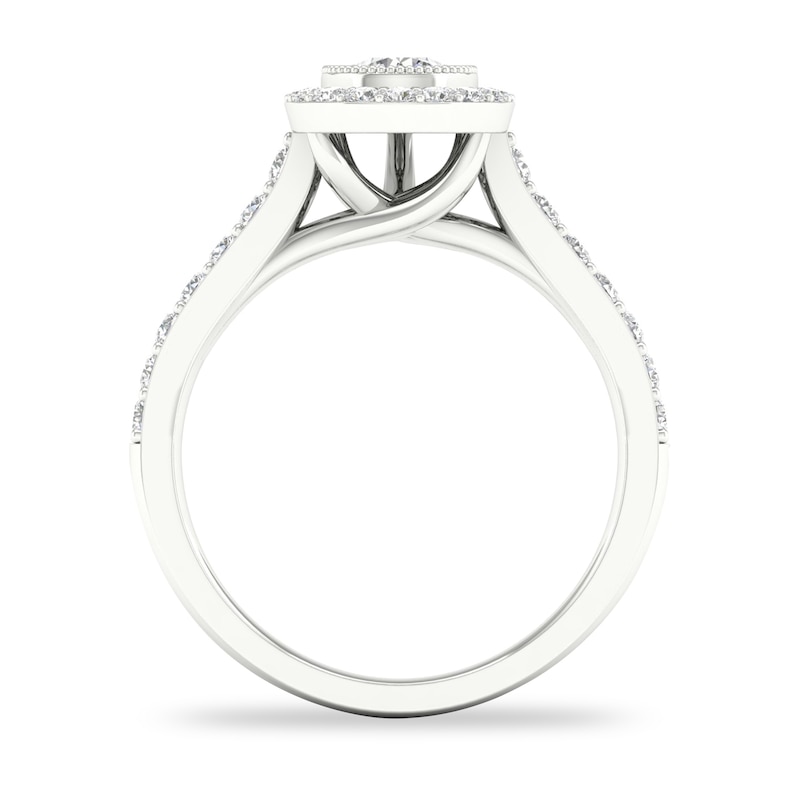 Main Image 3 of Diamond Engagement Ring 3/4 ct tw Round-cut 14K White Gold