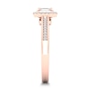Thumbnail Image 3 of Diamond Ring 1/3 ct tw Emerald/Round-cut 14K Rose Gold