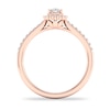 Thumbnail Image 2 of Diamond Ring 1/3 ct tw Pear-shaped/Round-cut 14K Rose Gold