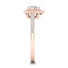 Thumbnail Image 3 of Diamond Ring 1/3 ct tw Pear-shaped/Round-cut 14K Rose Gold