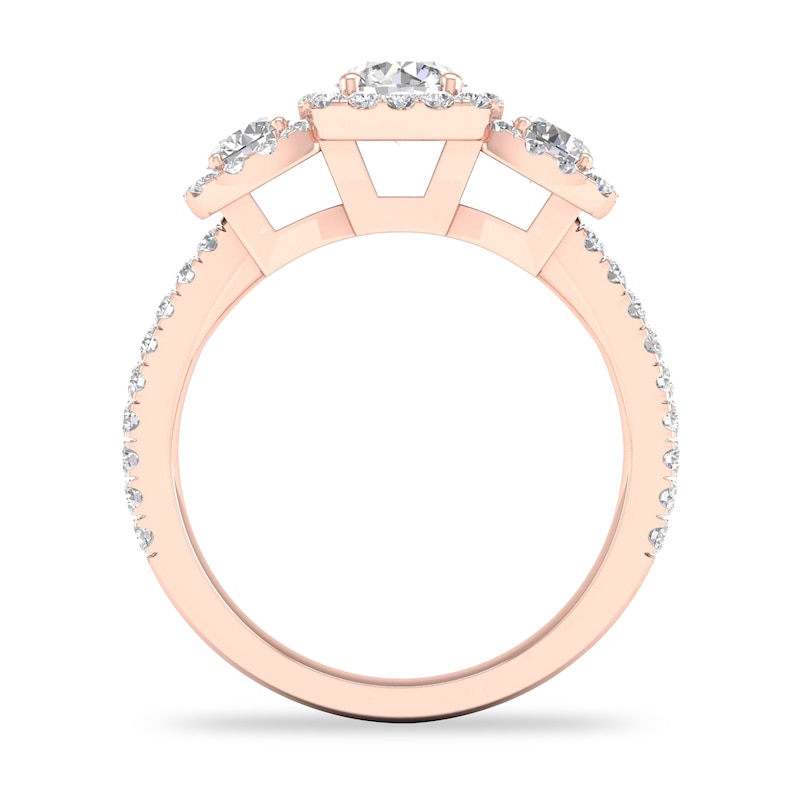 Diamond Ring 1-1/3 ct tw Round-cut 14K Rose Gold