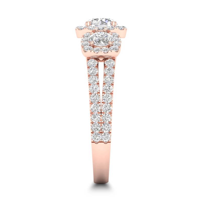 Diamond Ring 1-1/3 ct tw Round-cut 14K Rose Gold