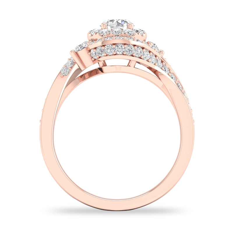 Main Image 2 of Diamond Ring 1 ct tw Round-cut 14K Rose Gold