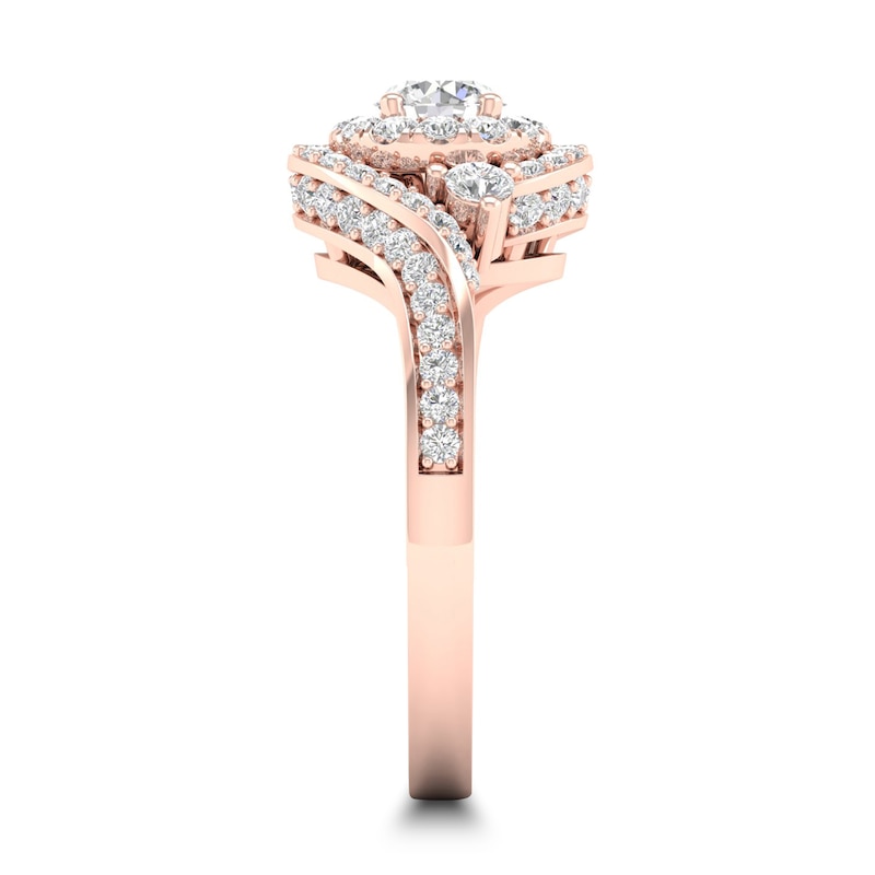 Diamond Ring 1 ct tw Round-cut 14K Rose Gold