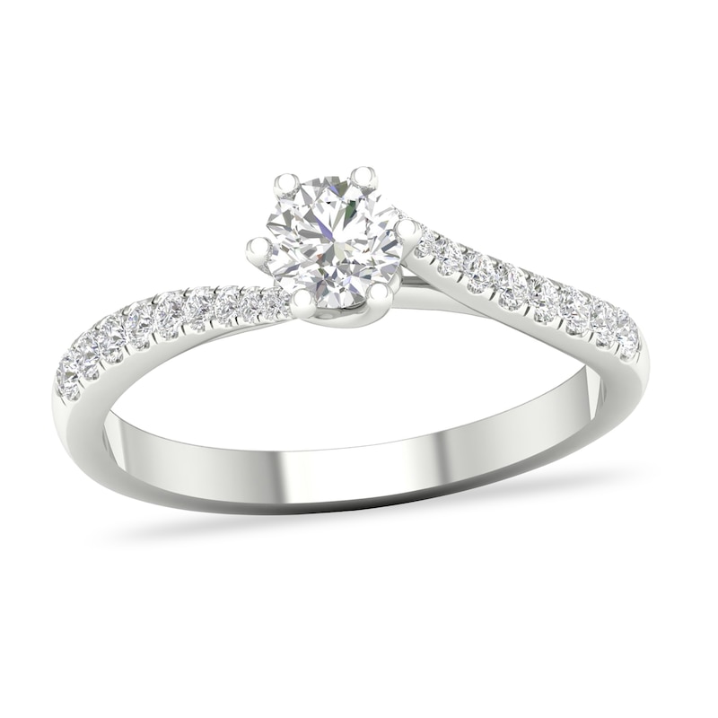 Main Image 1 of Diamond Engagement Ring 1/2 ct tw Round-cut 14K White Gold