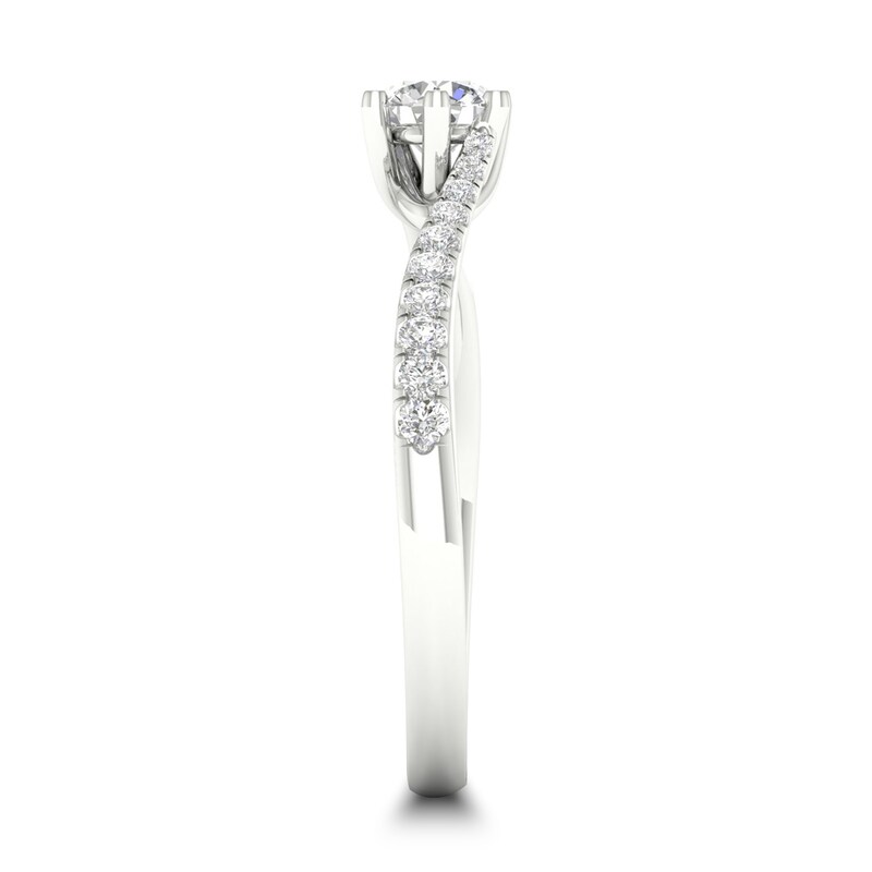 Main Image 2 of Diamond Engagement Ring 1/2 ct tw Round-cut 14K White Gold