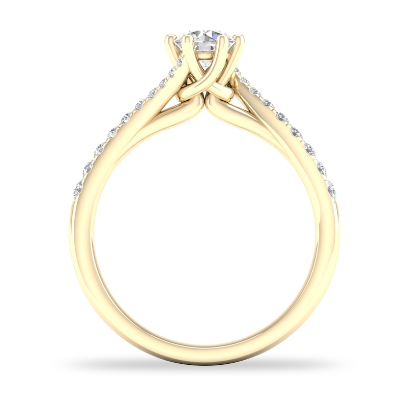 Main Image 2 of Diamond Ring 1/2 ct tw Round-cut 14K Yellow Gold