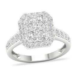 Diamond Engagement Ring 1 ct tw Round-cut 14K White Gold