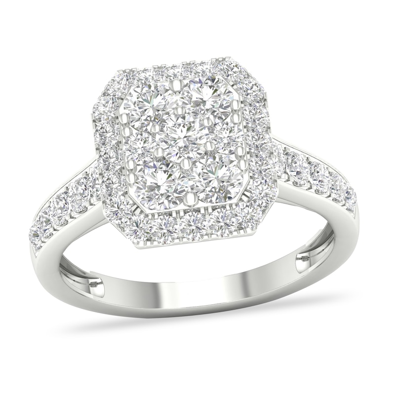 Main Image 1 of Diamond Engagement Ring 1 ct tw Round-cut 14K White Gold