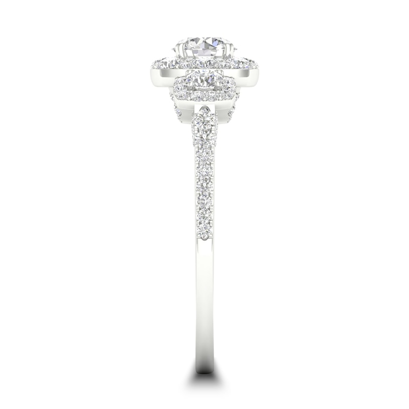 Main Image 2 of Diamond Engagement Ring 1 ct tw Round-cut 14K White Gold