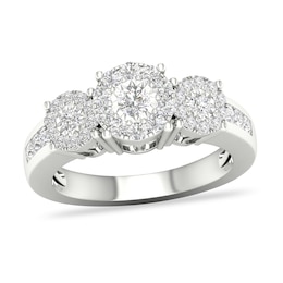 Diamond Engagement Ring 3/4 ct tw Round-cut 14K White Gold