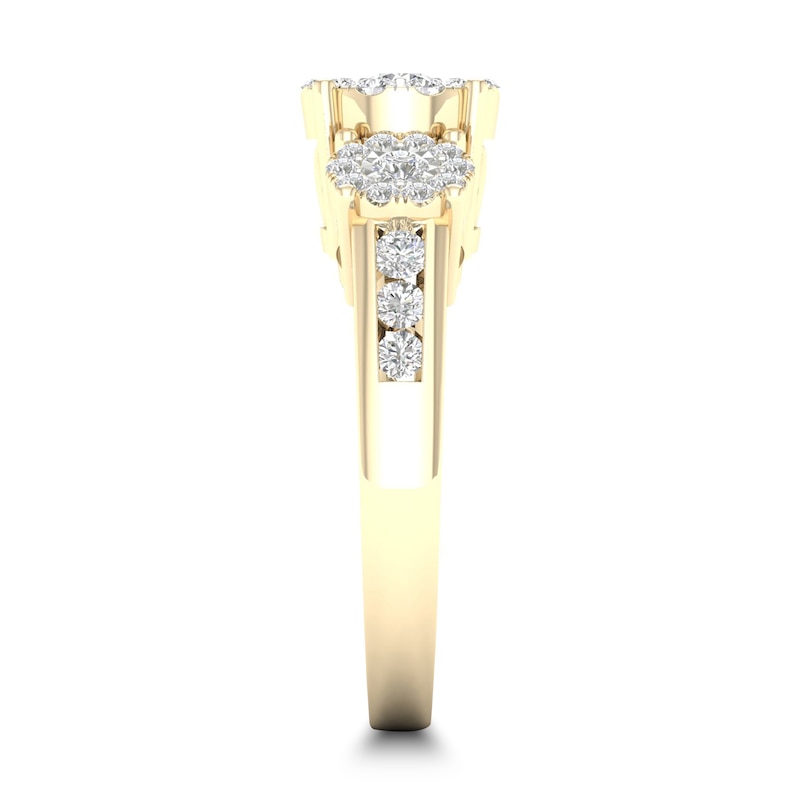 Diamond Ring 3/4 ct tw Round-cut 14K Yellow Gold