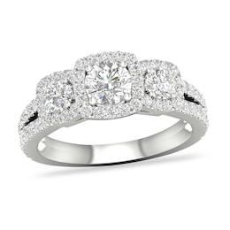 Diamond Engagement Ring 1-1/3 ct tw Round 14K White Gold
