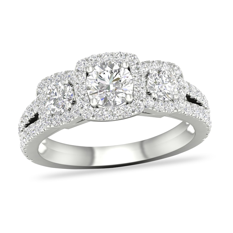 Main Image 1 of Diamond Engagement Ring 1-1/3 ct tw Round 14K White Gold