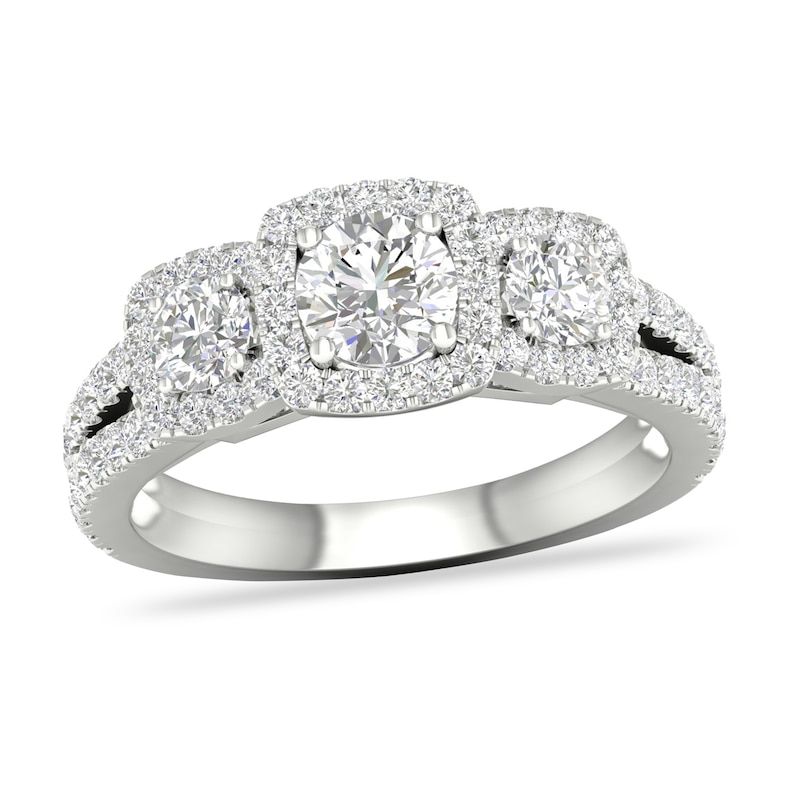 Diamond Engagement Ring 1-1/3 ct tw Round 14K White Gold