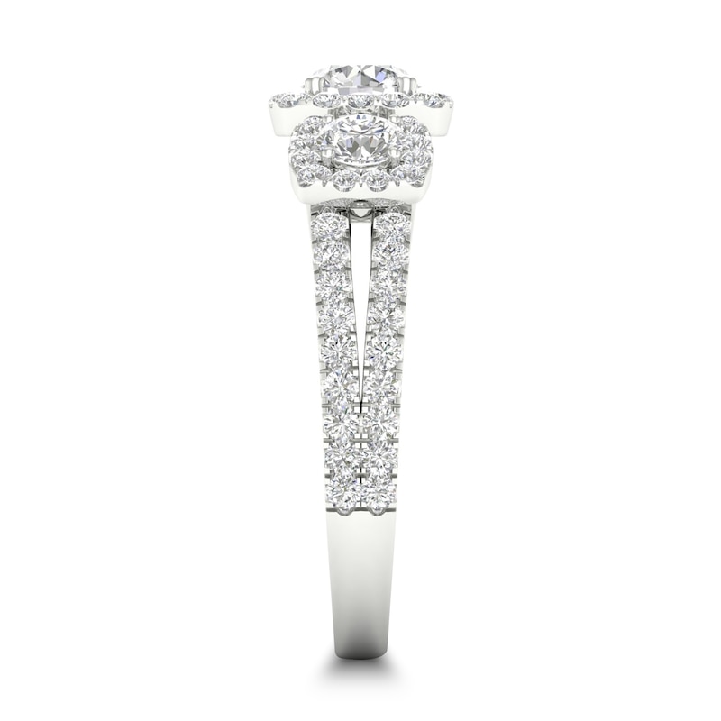 Main Image 2 of Diamond Engagement Ring 1-1/3 ct tw Round 14K White Gold