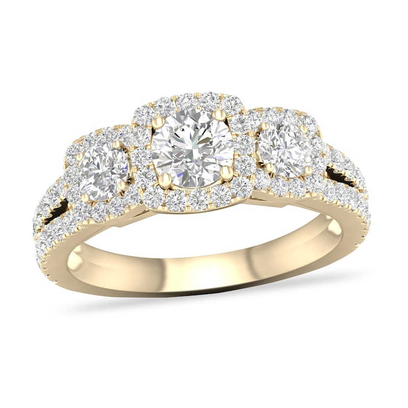 Main Image 1 of Diamond Ring 1-1/3 ct tw Round-cut 14K Yellow Gold