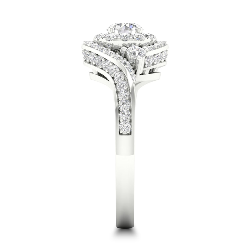 Main Image 2 of Diamond Engagement Ring 1 ct tw Round-cut 14K White Gold