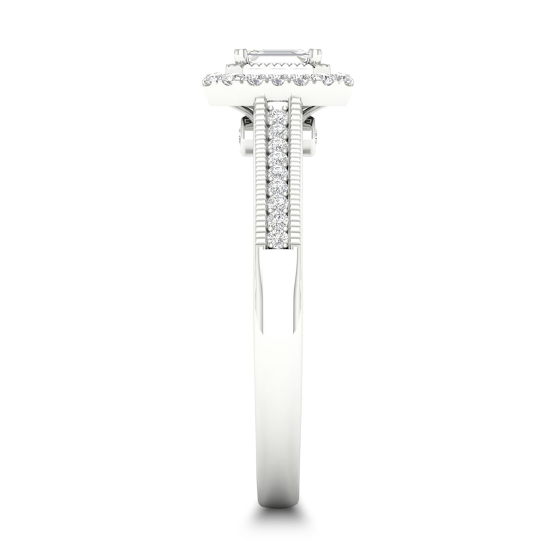 Main Image 2 of Diamond Ring 1/3 ct tw Emerald-cut 14K White Gold