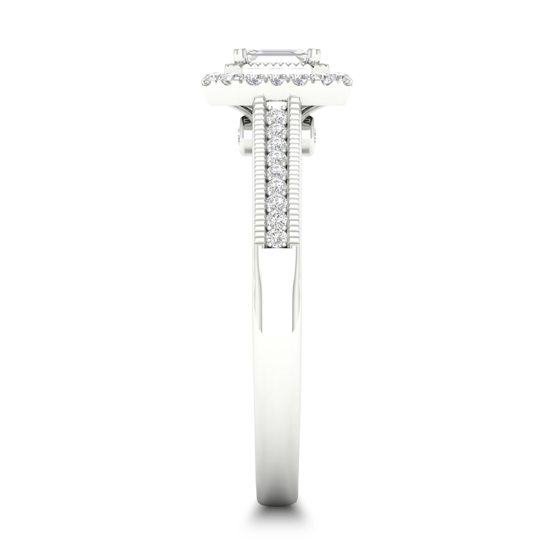 Diamond Ring / ct tw Emerald-cut 14K Gold