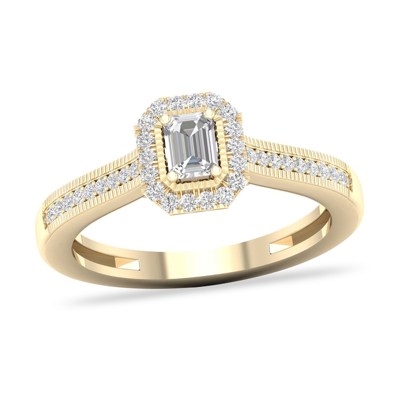 Main Image 1 of Diamond Ring 1/3 ct tw Emerald-cut 14K Yellow Gold