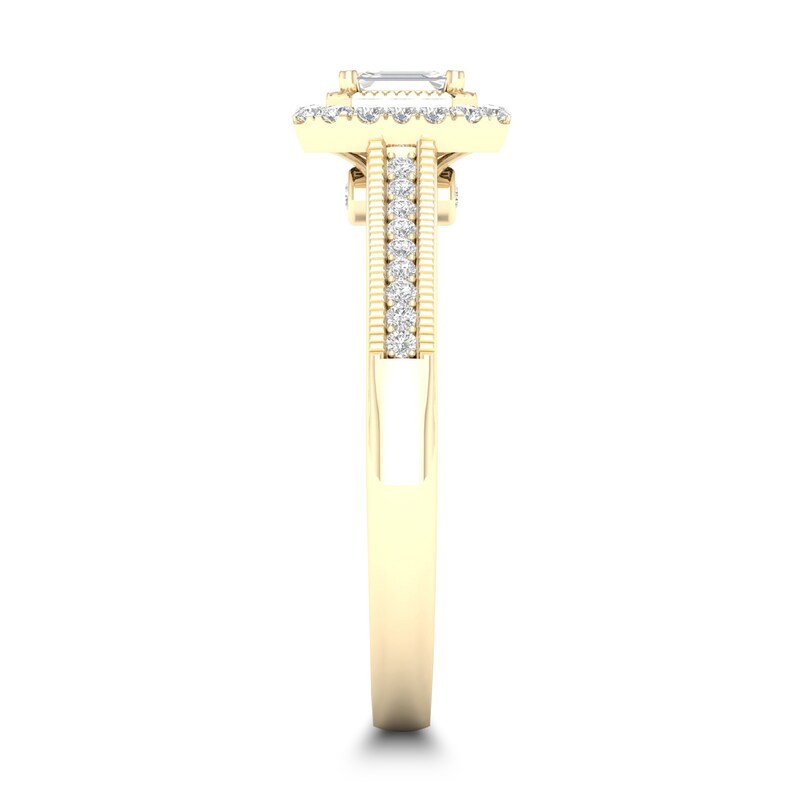 Main Image 3 of Diamond Ring 1/3 ct tw Emerald-cut 14K Yellow Gold