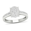 Thumbnail Image 1 of Diamond Ring 1/3 ct tw Baguette/Round-cut 14K White Gold