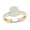 Thumbnail Image 1 of Diamond Ring 1/3 ct tw Baguette/Round-cut 14K Yellow Gold