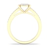 Thumbnail Image 2 of Diamond Ring 1/3 ct tw Baguette/Round-cut 14K Yellow Gold