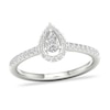Thumbnail Image 0 of Diamond Ring 1/3 ct tw Pear-shaped/Round-cut 14K White Gold