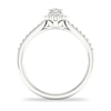 Thumbnail Image 3 of Diamond Ring 1/3 ct tw Pear-shaped/Round-cut 14K White Gold