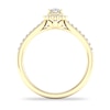Thumbnail Image 2 of Diamond Ring 1/3 ct tw Pear-shaped/Round-cut 14K Yellow Gold