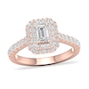 Thumbnail Image 1 of Diamond Ring 1 ct tw Emerald/Round-cut 14K Rose Gold