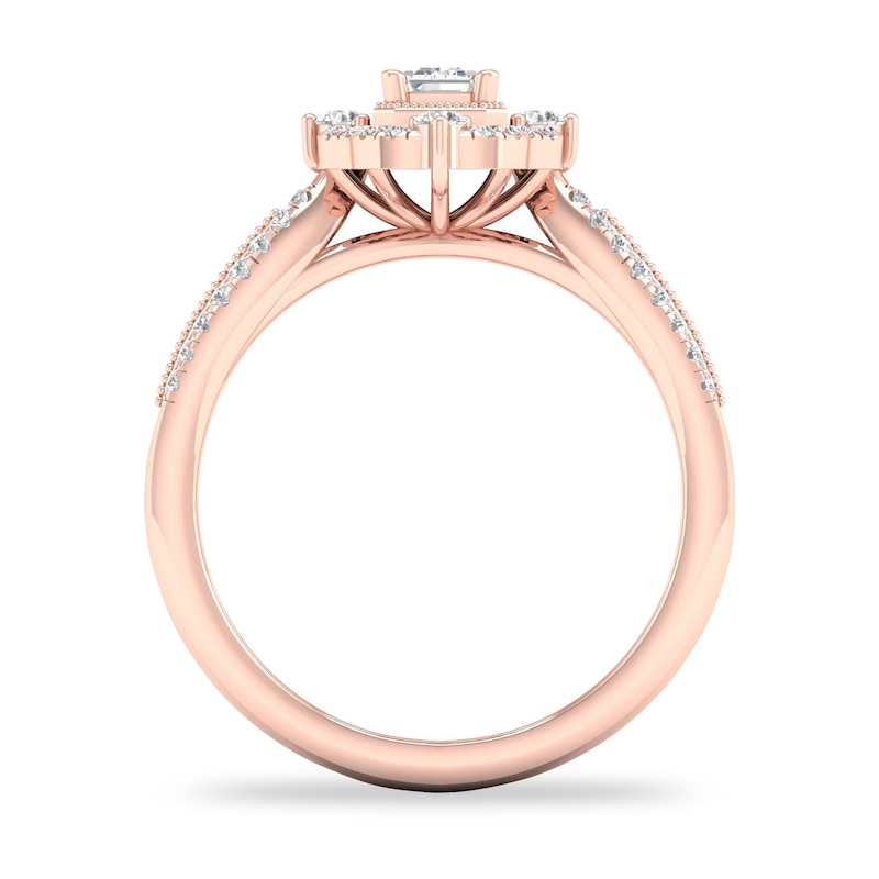 Diamond Ring 5/8 ct tw Round-cut 14K Rose Gold