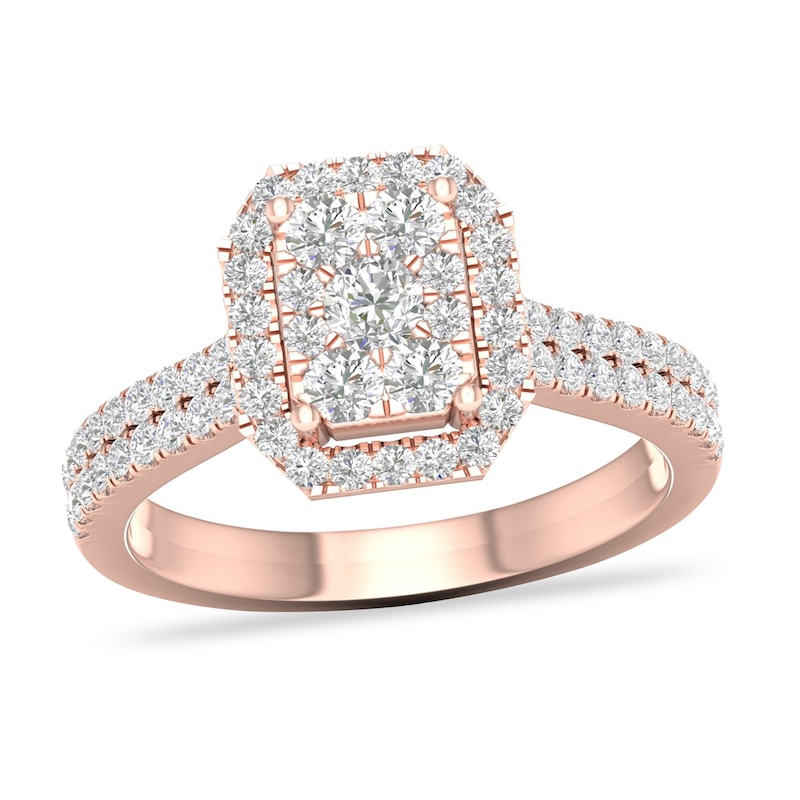 Main Image 1 of Diamond Ring 3/4 ct tw Round-cut 14K Rose Gold